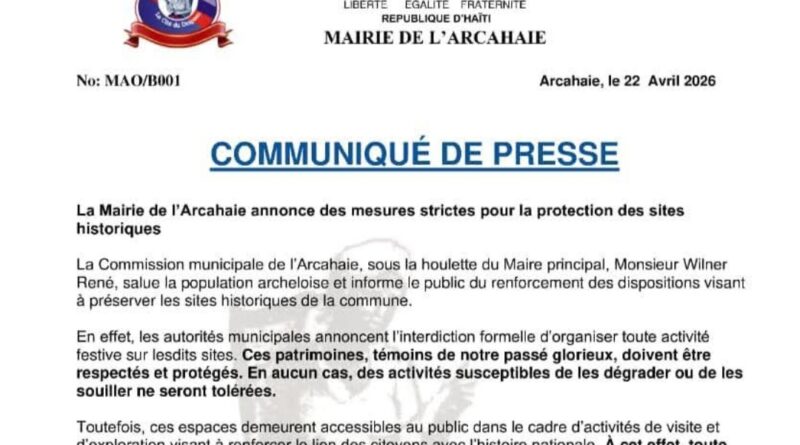 La Mairie de l’Arcahaie serre la vis pour protéger ses sites historiques face aux risques de dégradation