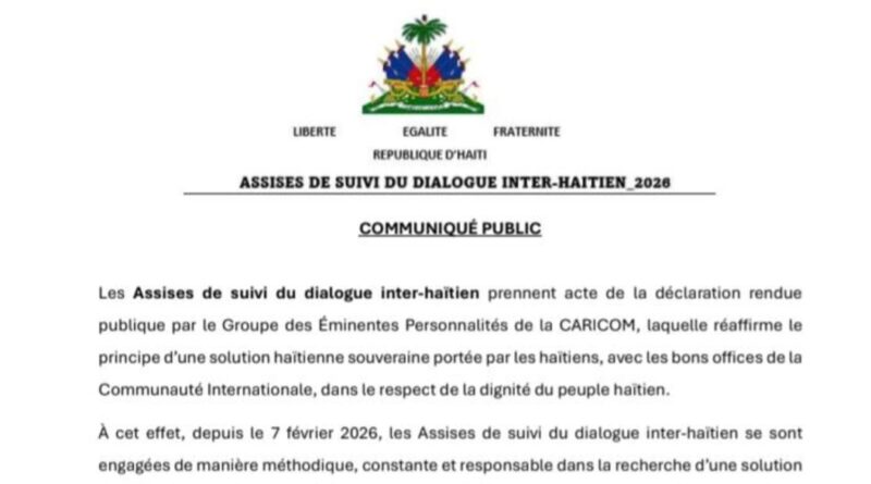Crise de transition : les Assises répondent à la clarification de la CARICOM
