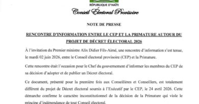 Décret électoral 2026 : Le CEP conteste la démarche de la Primature et dénonce une atteinte à son indépendance