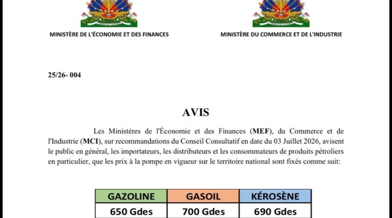 Haïti : Le gouvernement réduit à nouveau le prix du carburant