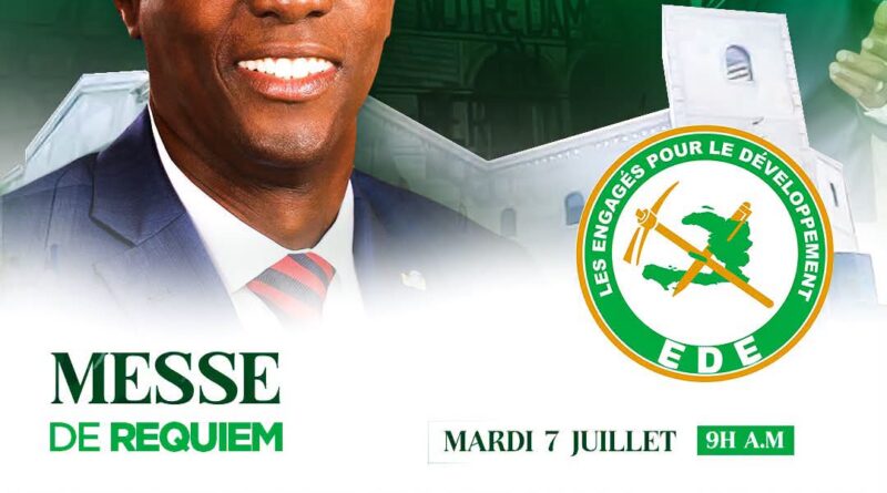 Le parti EDE de Claude Joseph rendra hommage à la mémoire du président Jovenel Moïse, à travers une messe de requiem
