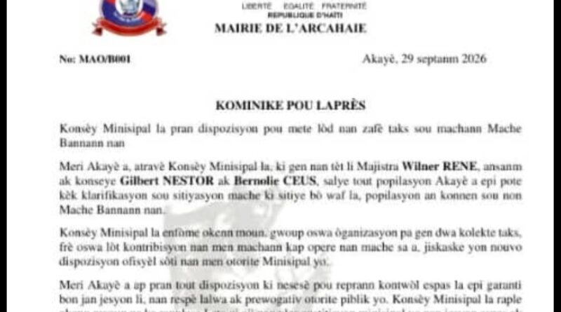 Marché aux bananes de l’Arcahaie : La mairie reprend la main sur la collecte des taxes
