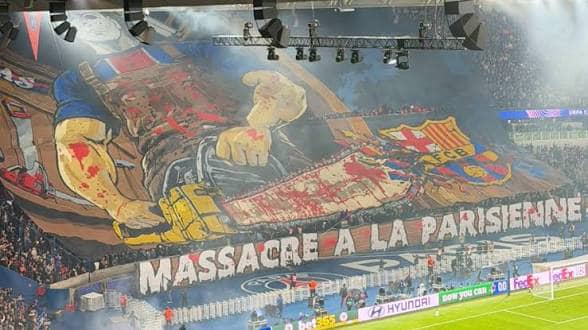 Baselòn pèdi 4-2 devan PSG, men se yon tifo ki fè katalan yo wè wouj