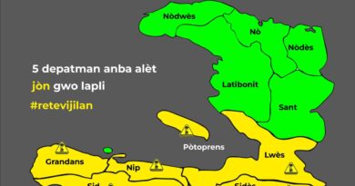 Ayiti-Meteyo: Alèt jòn dekrete sou senk depatman nan peyi a