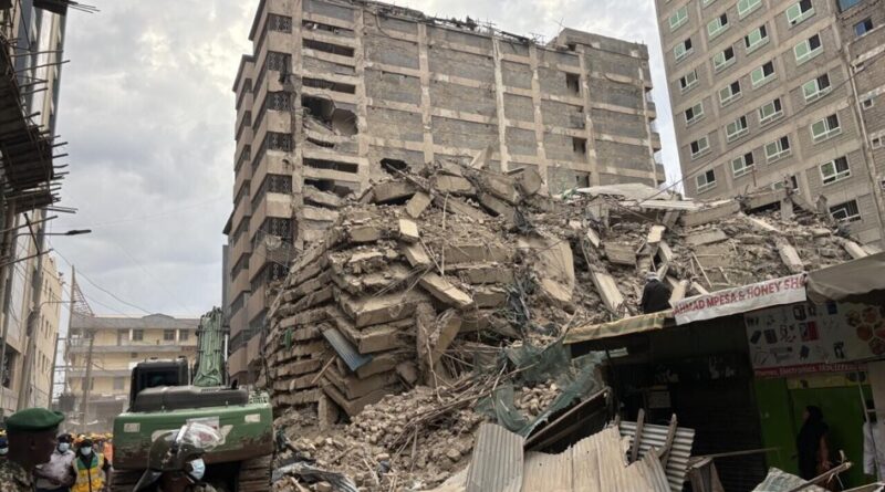 Kenya : Yon bilding 18 etaj kraze nan Naywobi, sekou mobilize pou chèche moun anba dekonm yo